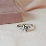 Lab Grown Chloe-Yellow Gold-Round Brilliant Cut Six Claw Set Solitaire Diamond Engagement Ring