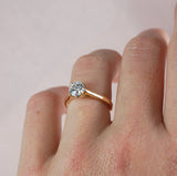 Australian Argyle Mined Diamond Solitaire Engagement Ring