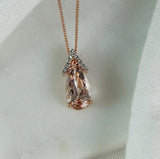 Morganite & Diamond Pendant