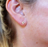 Lab Grown Diamond Solitaire Stud Earrings TDW=1.40ct