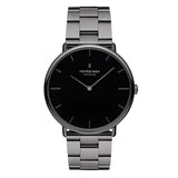 Nordgreen Native Black 40mm Dial watch with Gunmetal 3-link Strap