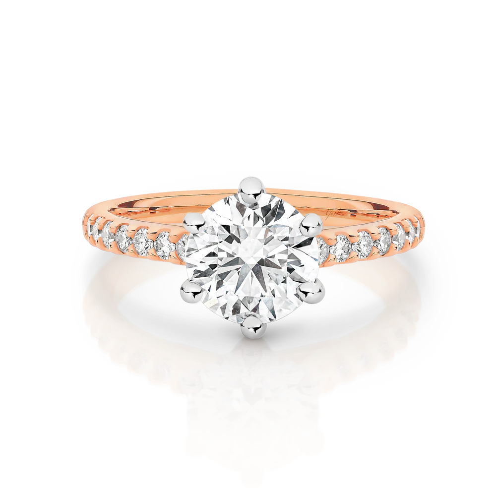 Gabriela Rose Gold Engagement Ring Sydney | Brilliant Cut, Diamond