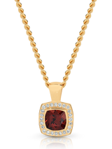 Garnet and Diamond Pendant