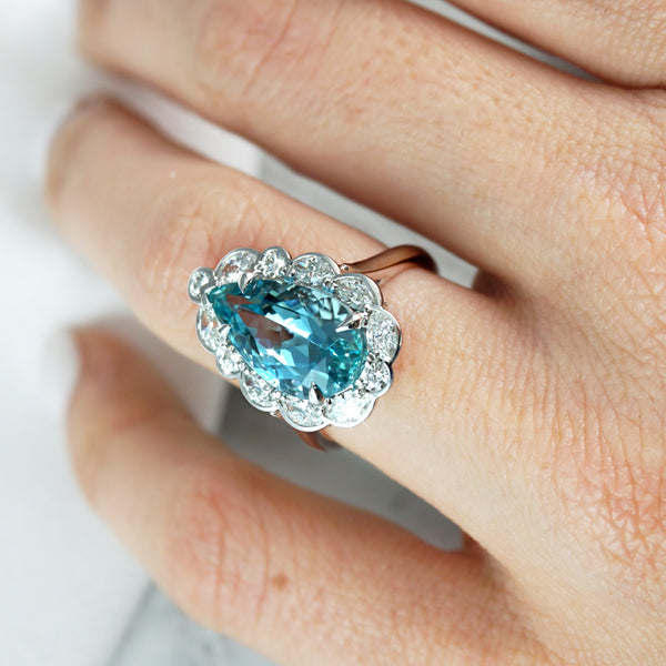 'Capri' Aquamarine and Diamond Ring