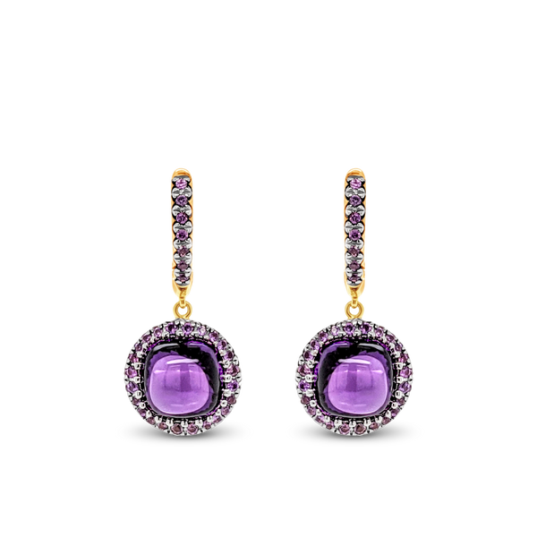 Amethyst & Purple Sapphire Earrings