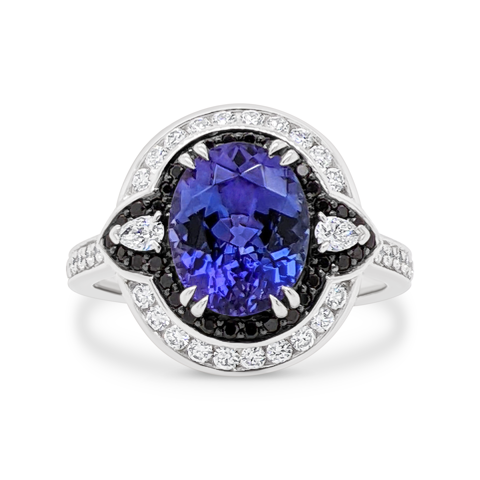 Oval tanzanite online ring