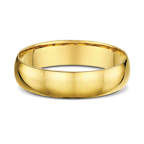 Classic 5mm Yellow Men's Wedding Ring