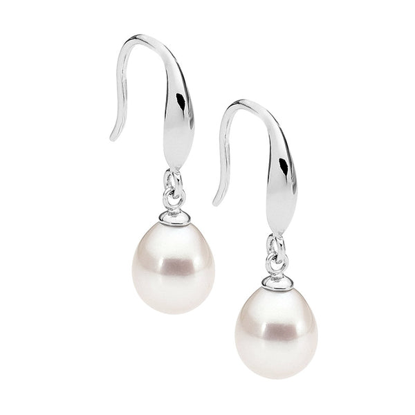 Freshwater Silver Pearl Drop Earrings