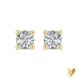 Lab Grown Diamond Solitaire Stud Earrings TDW=0.50ct