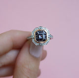 'Gatsby' Grey Spinel & Diamond Ring