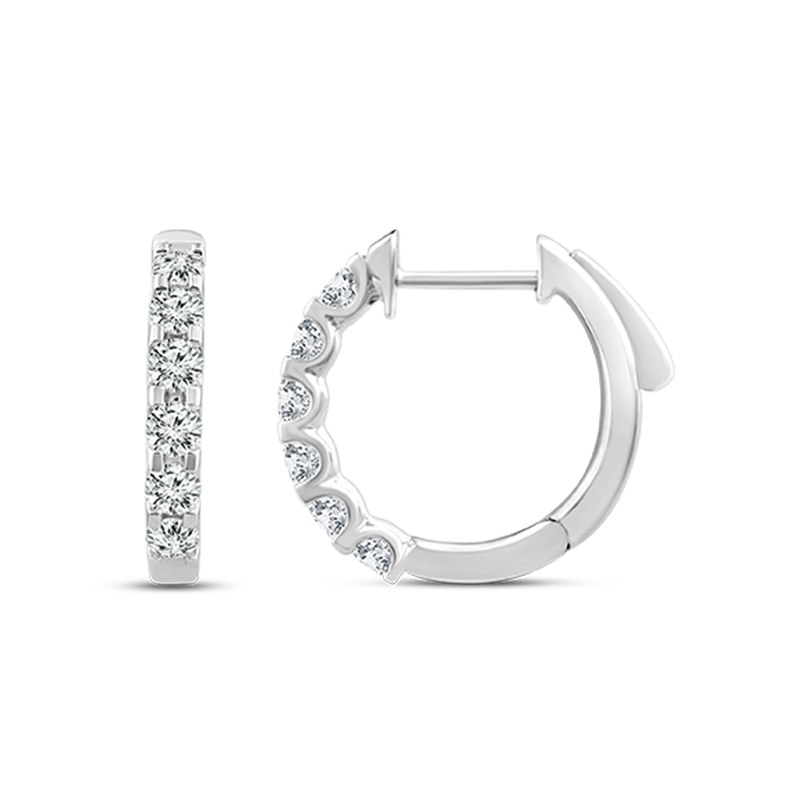 Lab Grown Diamond Huggie Earrings TDW=1.00ct