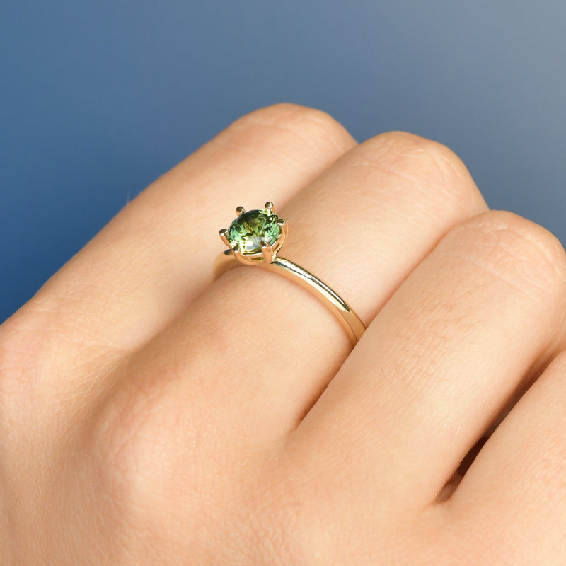 'Hazel' Australian Green Sapphire Ring