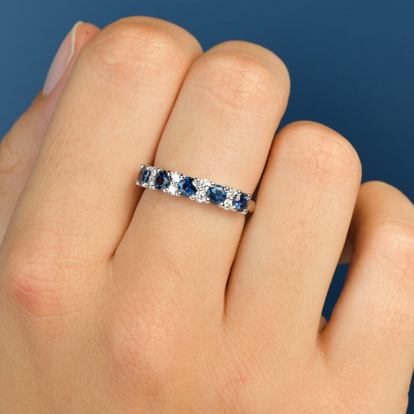 'Kaia' Australian Blue Sapphire & Diamond Ring