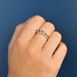 'Kaia' Australian Teal Sapphire & Diamond Ring