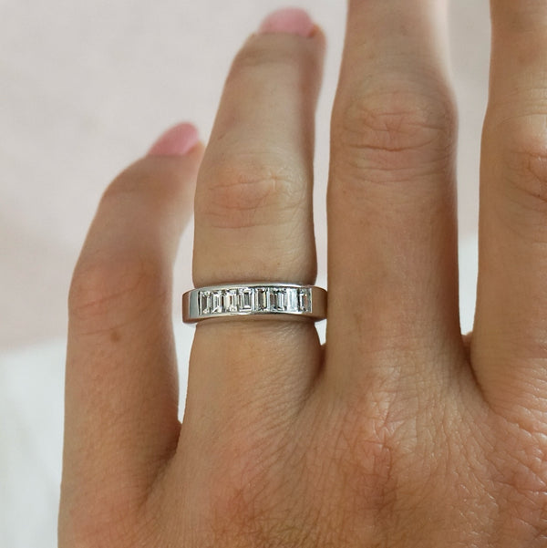 Channel Set Baguette Diamond Wedding Ring