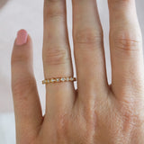 Fancy Shaped Diamond Wedding Ring Rose Gold