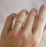 Fancy Claw Set Diamond Wedding Ring