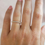 Carcelated Set Rose Gold Wedding Ring