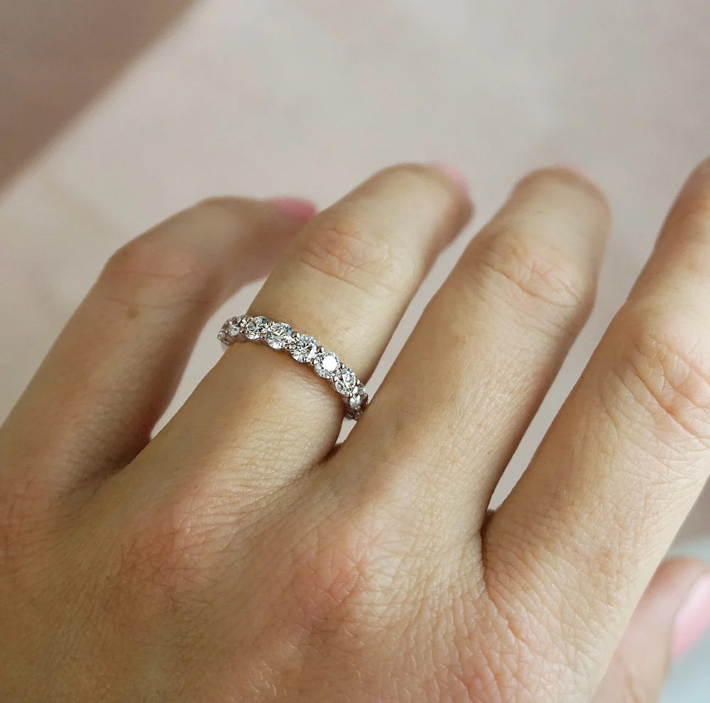 Claw Set White Gold Wedding Ring – York Jewellers AU