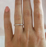 Grain Set Rose Gold Diamond Wedding Ring