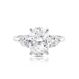 'Clara' Oval & Round Brilliant Cut Trilogy Diamond Ring