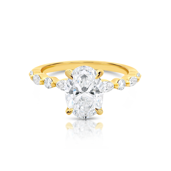 'Odette' Oval Diamond Engagement Ring