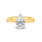Piper-Two Tone-Pear Shaped Diamond Engagement Ring