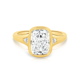 Collette cushion cut diamond engagement ring in yellow gold Sydney.