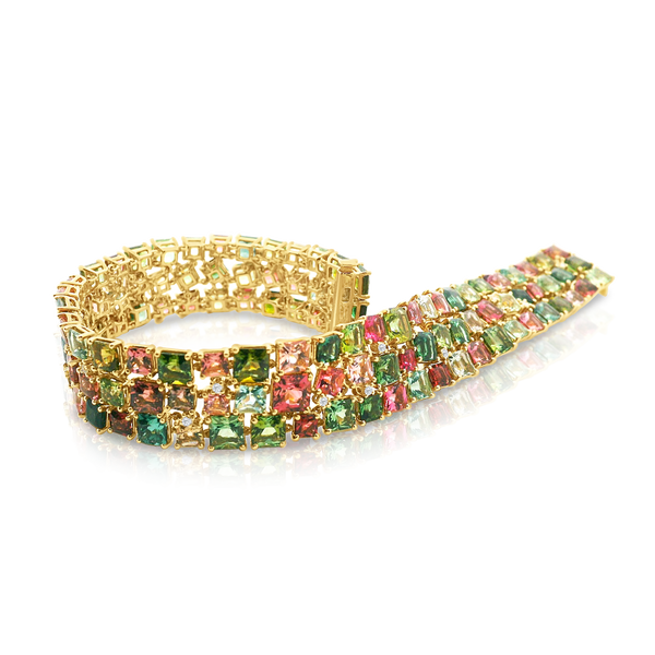 Tourmaline and Diamond Bracelet