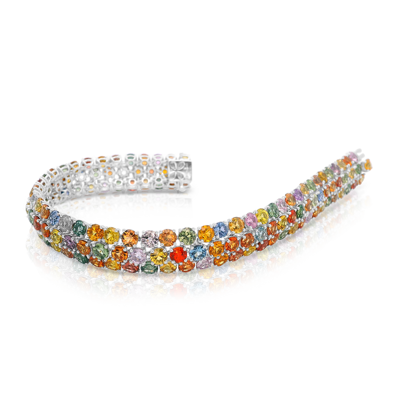 Multi Colour Sapphire Bracelet