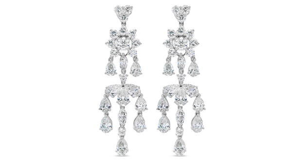 Glamour Diamond Earrings in 18ct White Gold