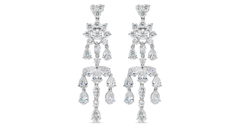 'Glamour' Diamond Earrings in 18ct White Gold