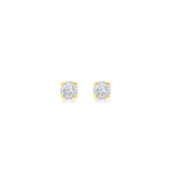 Yellow Gold Diamond Stud Earrings