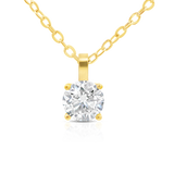 Diamond Solitaire Pendant - Yellow Gold