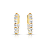 9ct Yellow Gold Lab-Grown Diamond Inside out Huggies