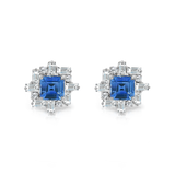 Sapphire and Diamond Stud Earrings