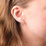 Yellow Gold Oval Huggies