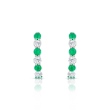 Emerald and Diamond Huggies