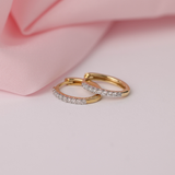 Yellow Gold Oval Huggies