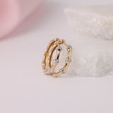 Yellow Gold Natural Diamond Huggie Earrings
