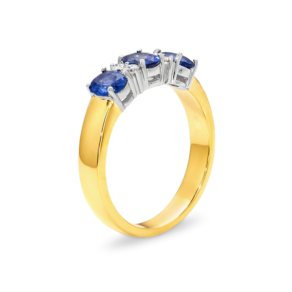 Ceylon Sapphire & Diamond Anniversary Ring