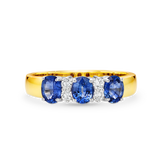 Ceylon Sapphire & Diamond Anniversary Ring