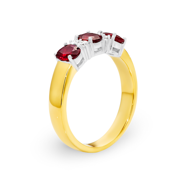 Ruby & Diamond Anniversary Ring