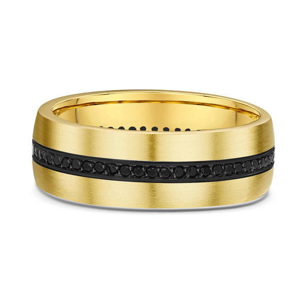 Yellow Gold & Black Diamonds – Men’s Ring