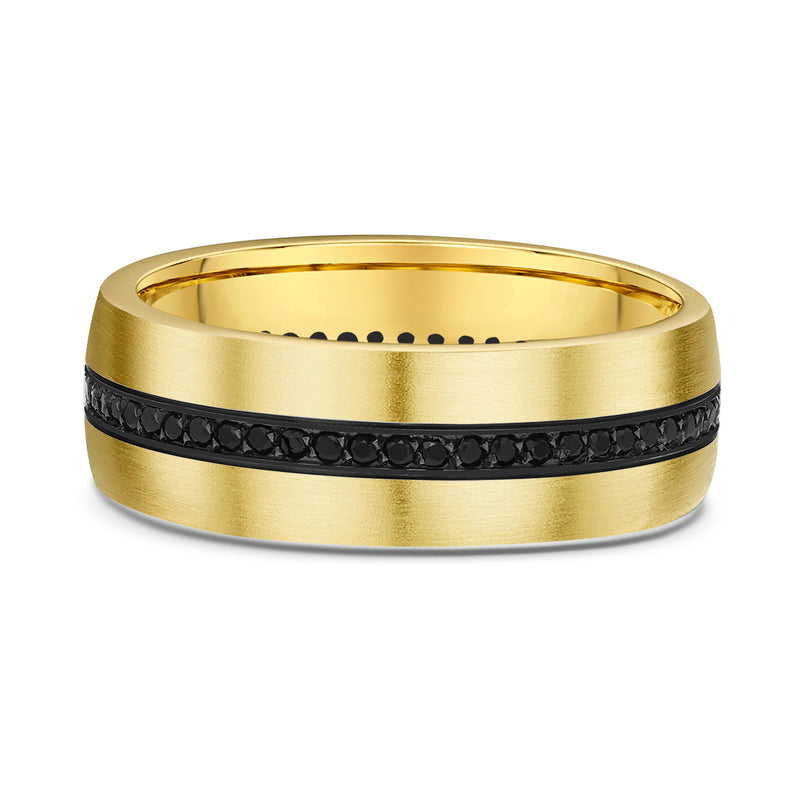 Yellow Gold & Black Diamonds – Men’s Ring