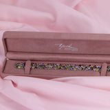 18ct white gold bracelet featuring 122 multicolour sapphires (40.50ct total) and 18 tourmalines (0.53ct total), available at York Jewellers Penrith and Warriewood (Sydney).