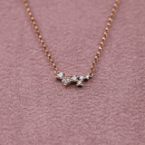 18ct Rose Gold Cluster Pendant with Brilliant Cut Diamonds