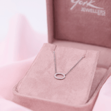 18ct White Gold Oval Pendant with Brilliant Cut Diamonds