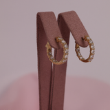 9ct Yellow Gold Lab-Grown Diamond Inside out Huggies