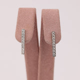 18ct White Gold Diamond Bar Earrings